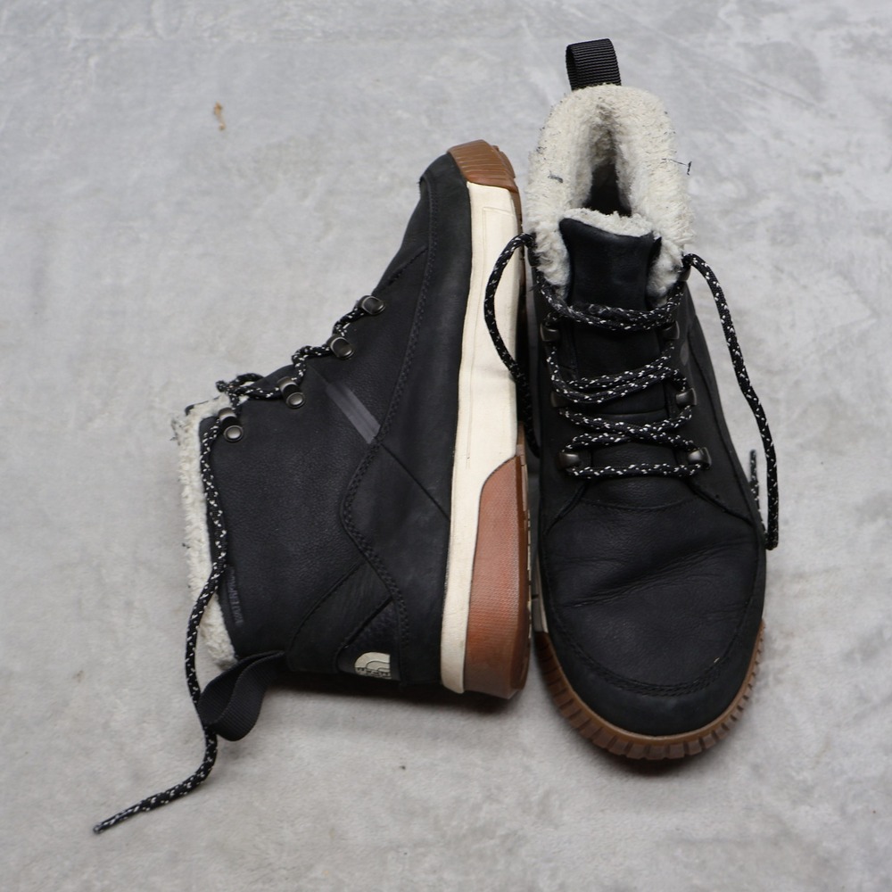 North Face Womens 9 Boots Black Sierra Mid Lace Waterproof Insulated NF0A4T3X